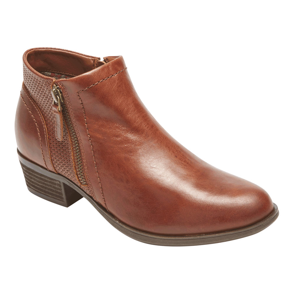 Booties Rockport Mulher Marrom - Cobb Hill Oliana - 38561FLWE